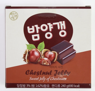 Yanggeang Sweet Red Bean and Chestnut Jelly 40g (6 Pieces per Box)