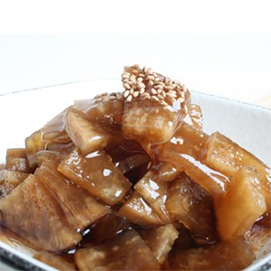청양골 간장 무 장아찌 500g 유통기한:2025년 10월 28일