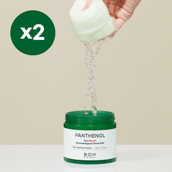 BIOHEAL BOH Panthenol Cica Blemish Noncomedogenic Derma Pad (90 Sheets) double set 5.41 fl.oz. X 2ea